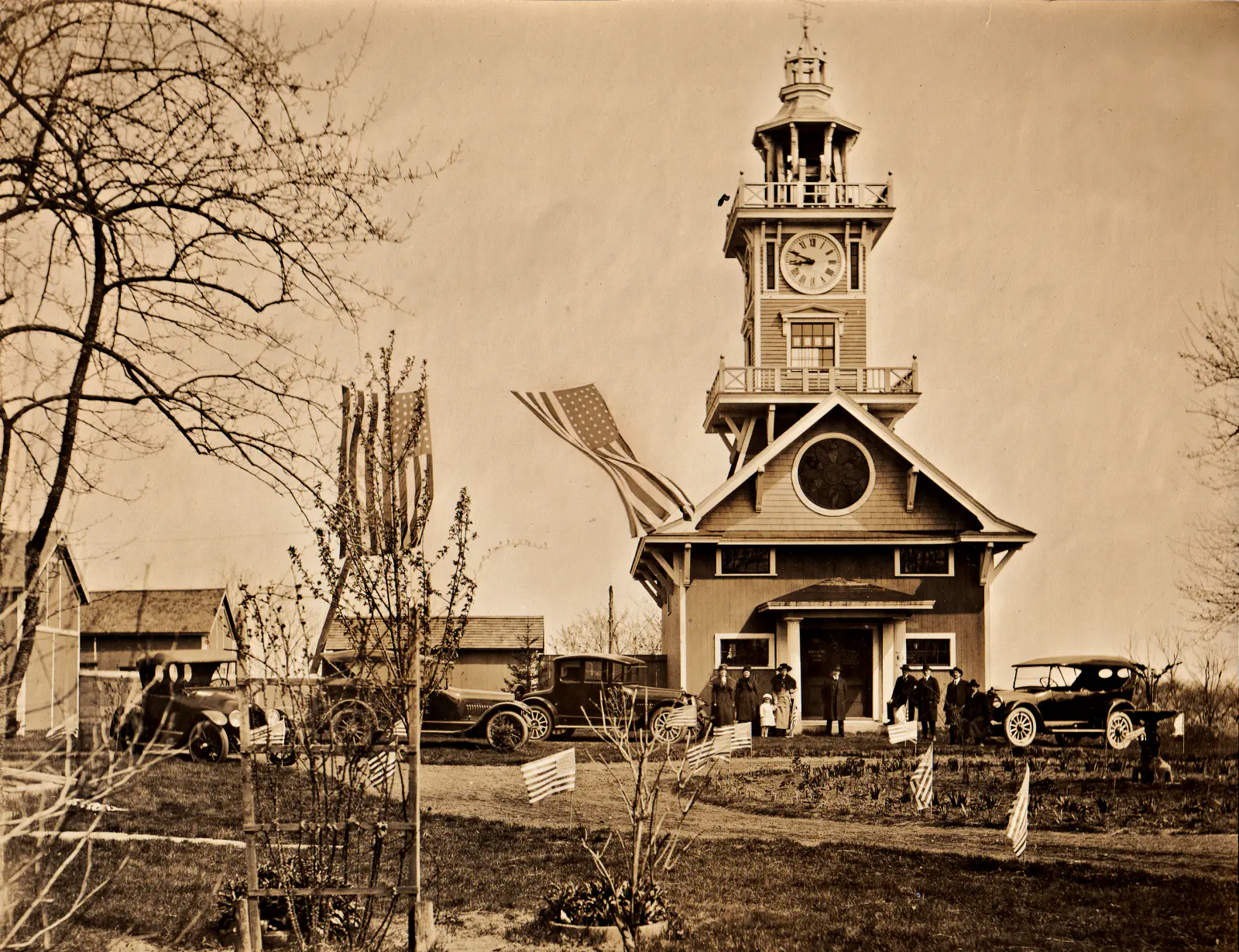 Historic exterior view of the Boothe Clocktower Museum