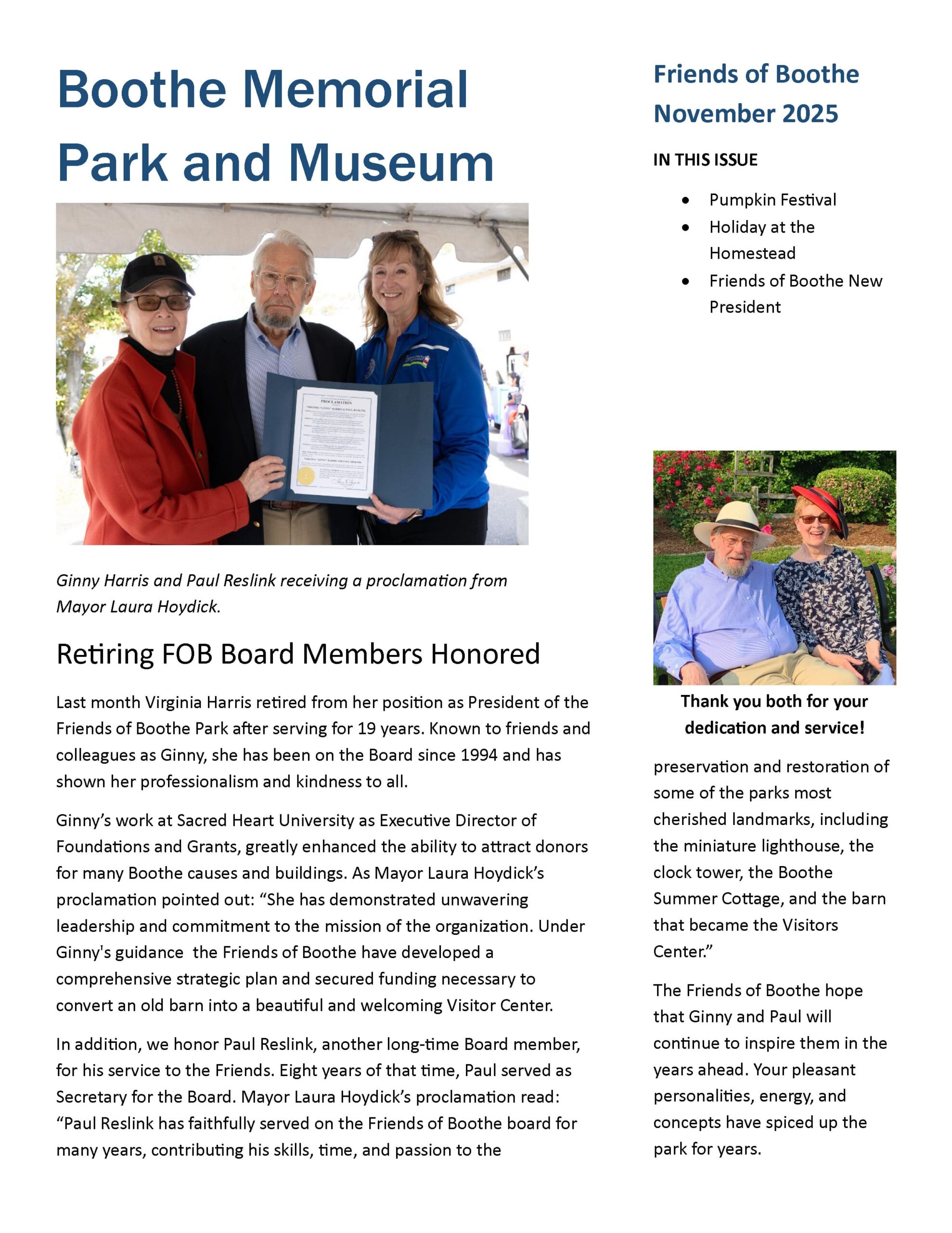November 2025 Friends of Boothe Park Newsletter